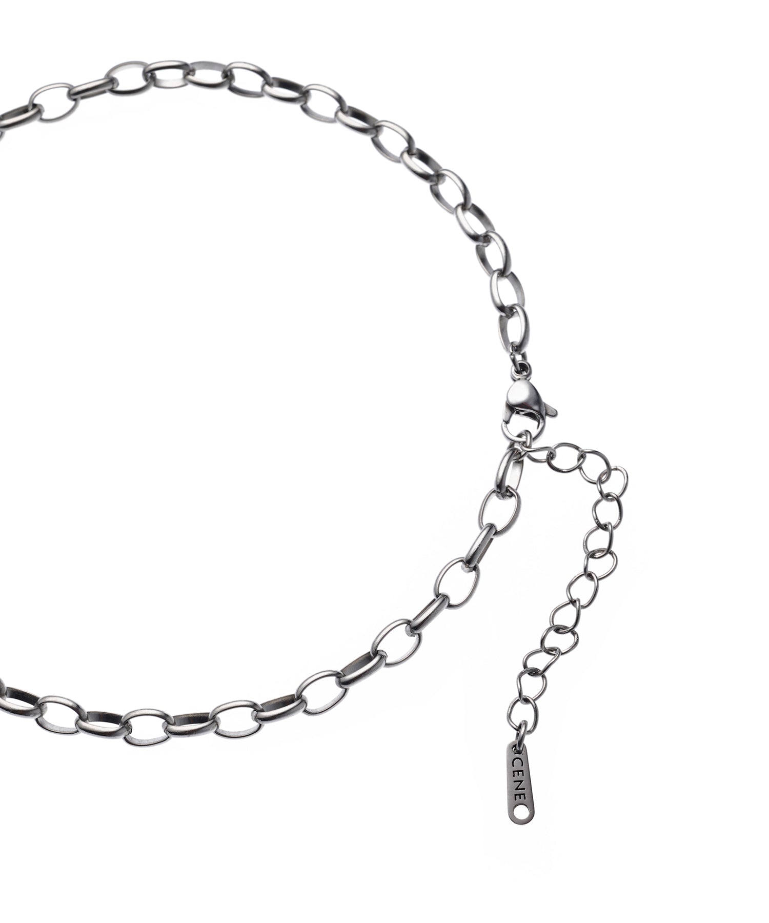 シルバー]リングチェーンネックレス