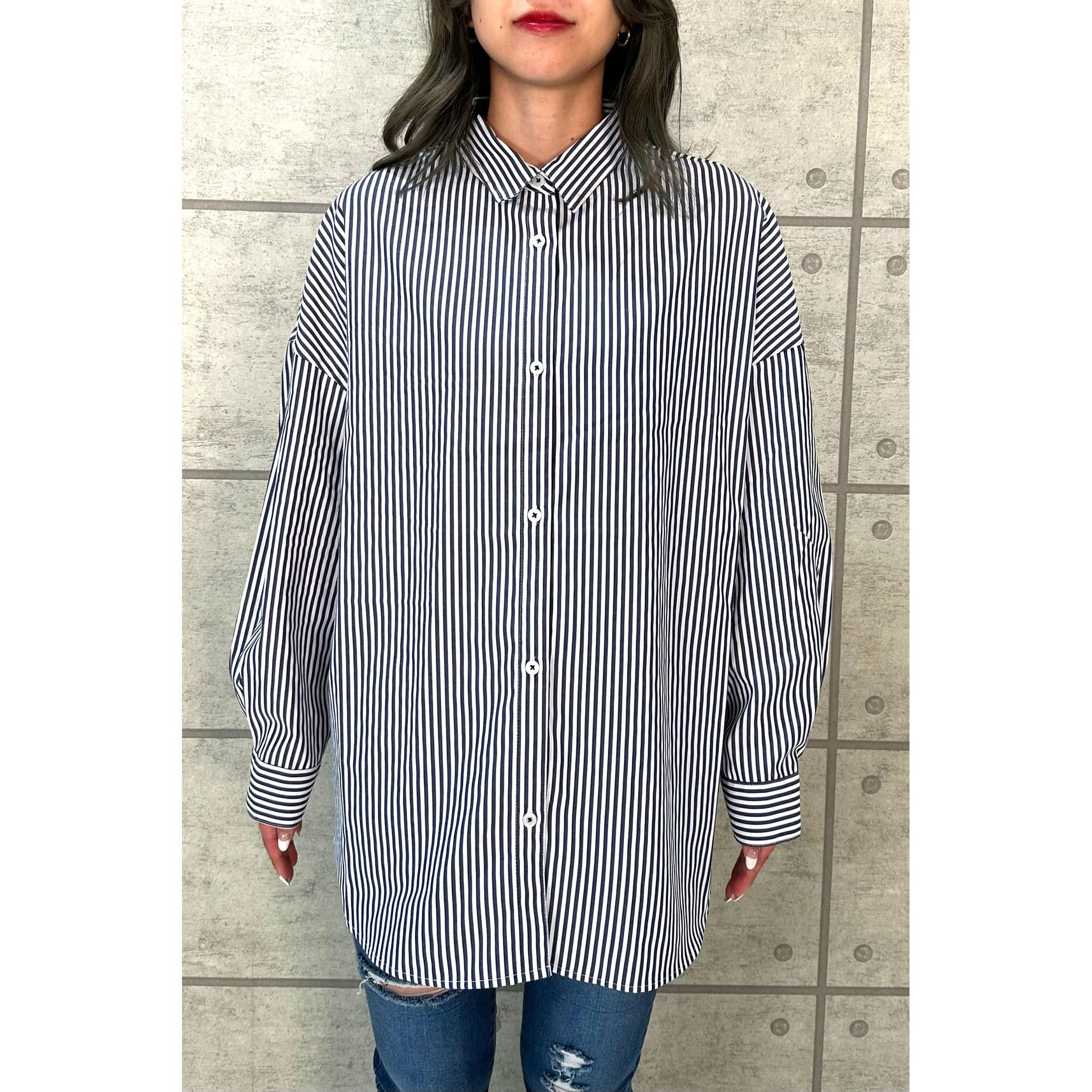 バックロゴストライプシャツ｜REVIVAL LOGO LINE｜CECIL McBEE(セシル