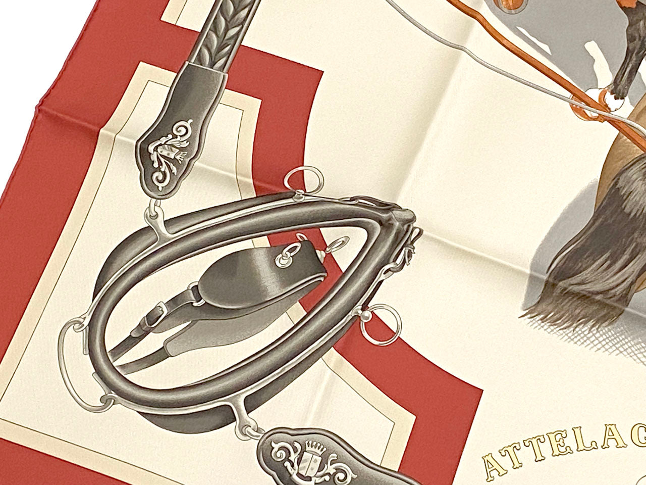 エルメス/カレ90 スカーフ 【ATTELAGE EN ARBALETE （馬車弓形連結