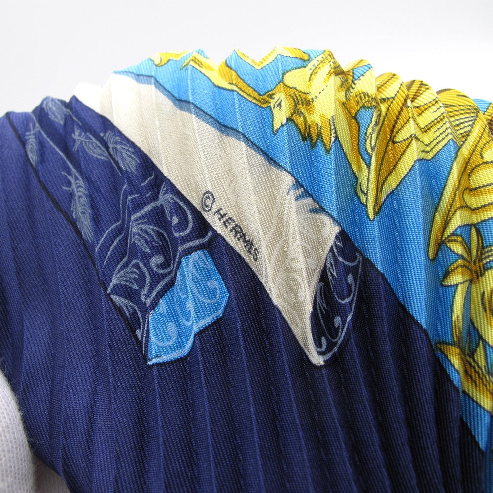 HERMES エルメス カレ 90 プリーツ L'ATLANTIDE アトランティス大陸