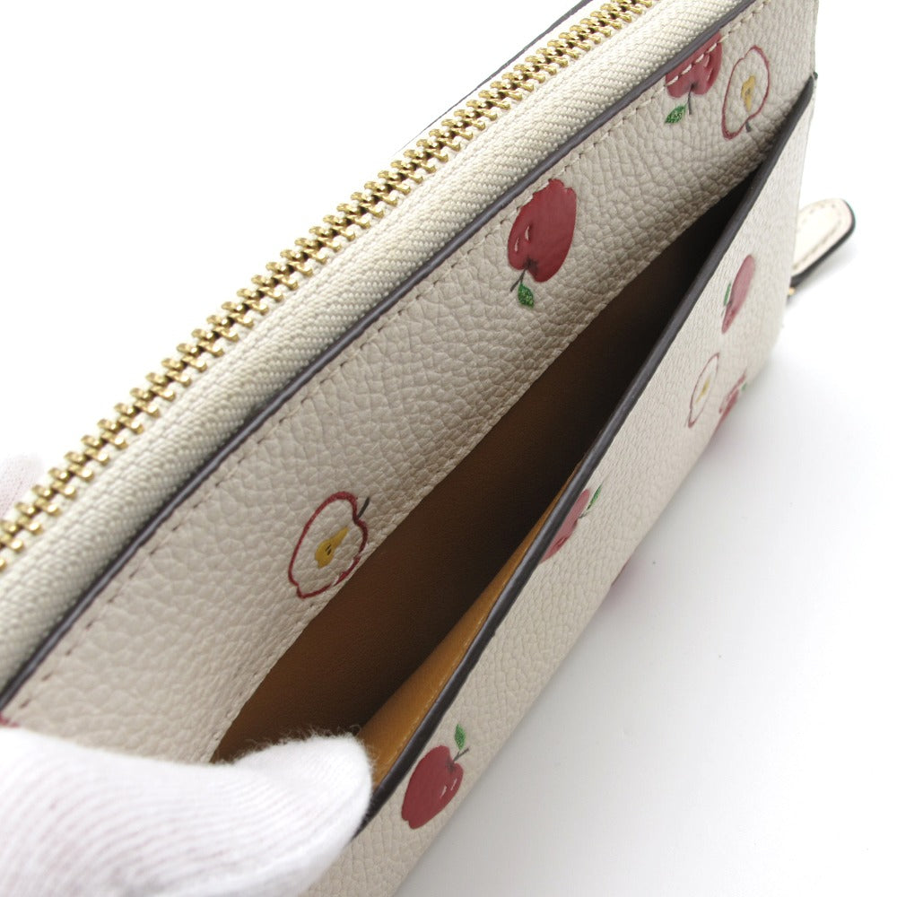 COACH コーチ 長財布 ラウンドファスナー ジッピー ウォレット りんご