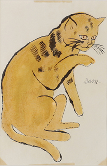 アンディ・ウォーホル Andy Warhol 「サムという名の猫と一匹の青い猫
