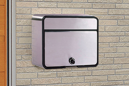 ダイヤル錠付ステンレス郵便ポスト（郵便受け）[グリーンライフ