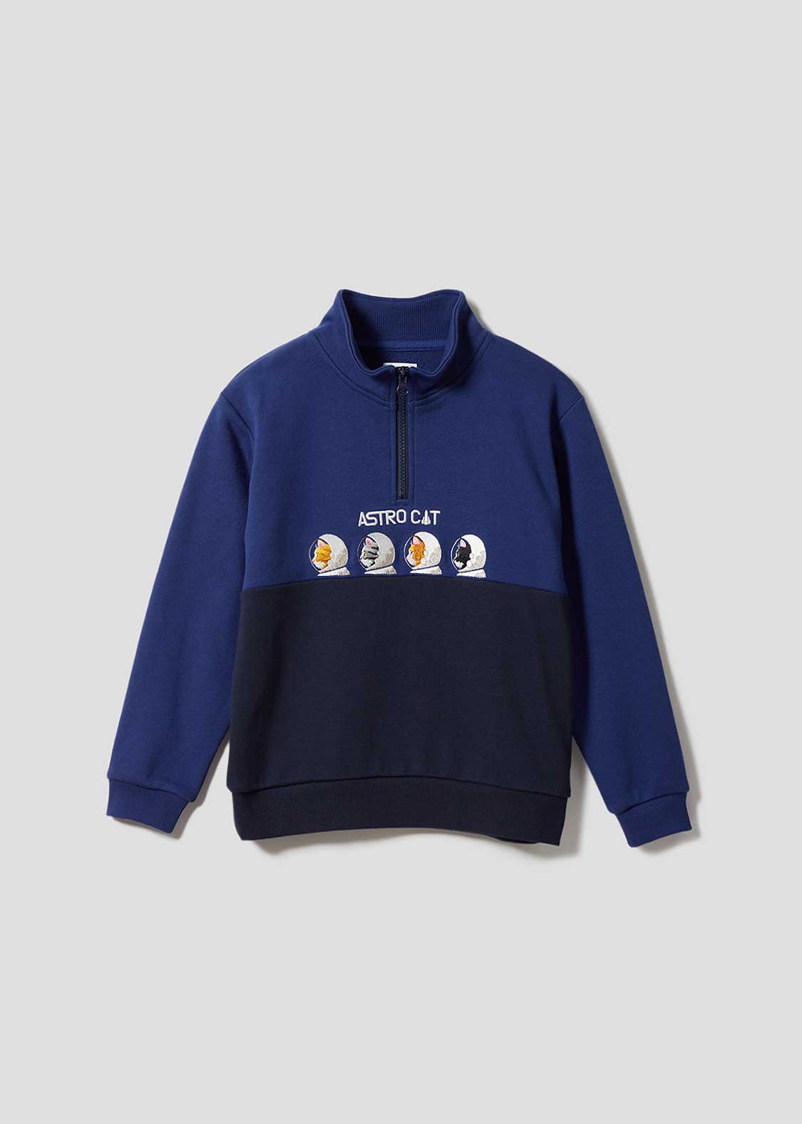アストロキャット｜ハーフジップスウェット｜キッズ｜グラニフ(graniph