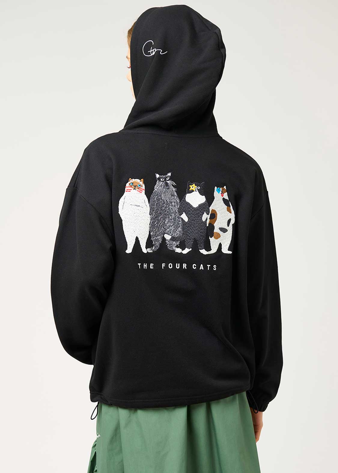 ザ フォーキャッツ クール｜ビッグシルエットジップパーカー｜ユニ