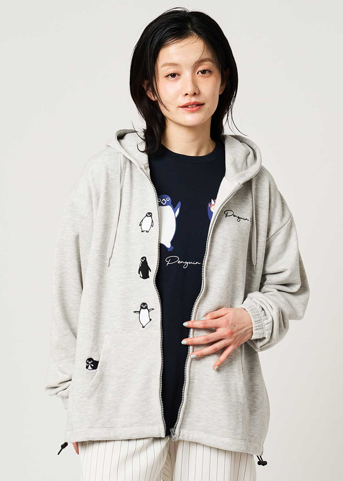 ペンギンと一緒｜ジップパーカー｜ユニセックス｜グラニフ(graniph