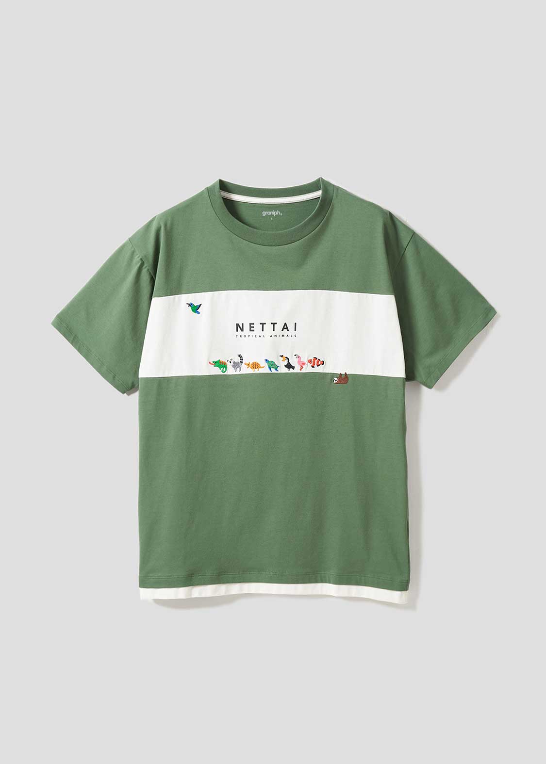 トロピカルアニマルズ｜レイヤードビッグシルエットTシャツ｜ユニ