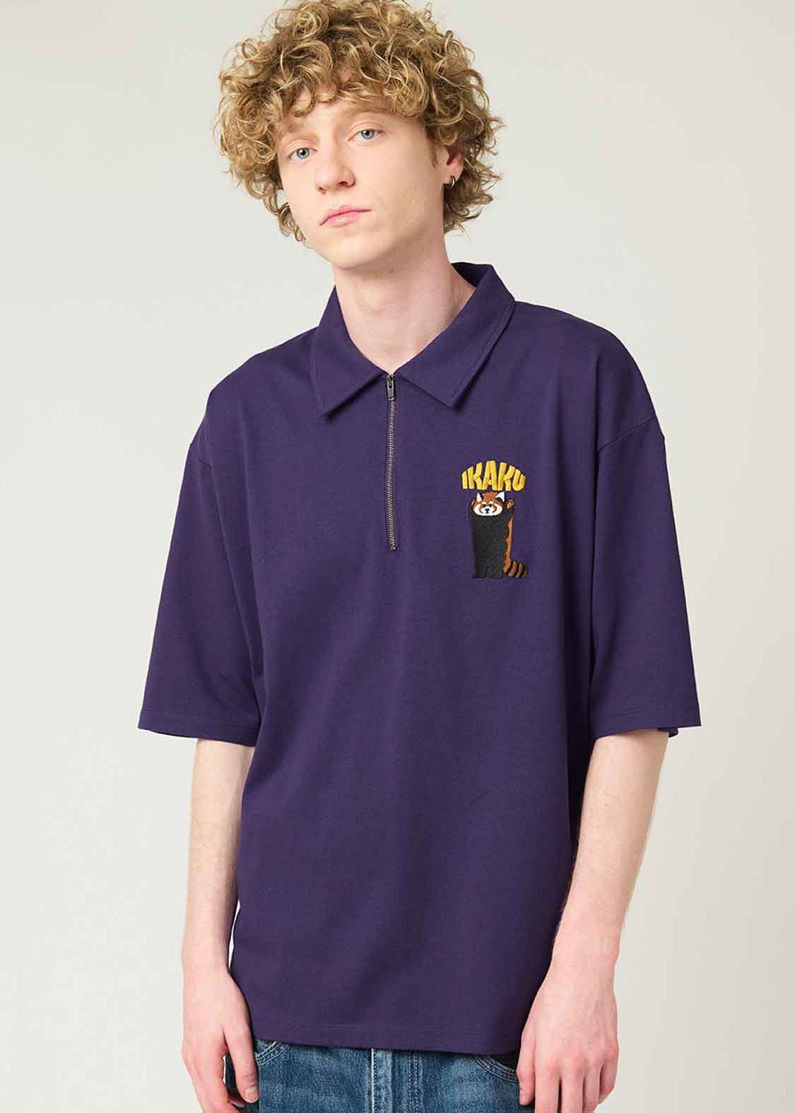 イカク｜ハーフジップポロシャツ｜ユニセックス｜グラニフ(graniph