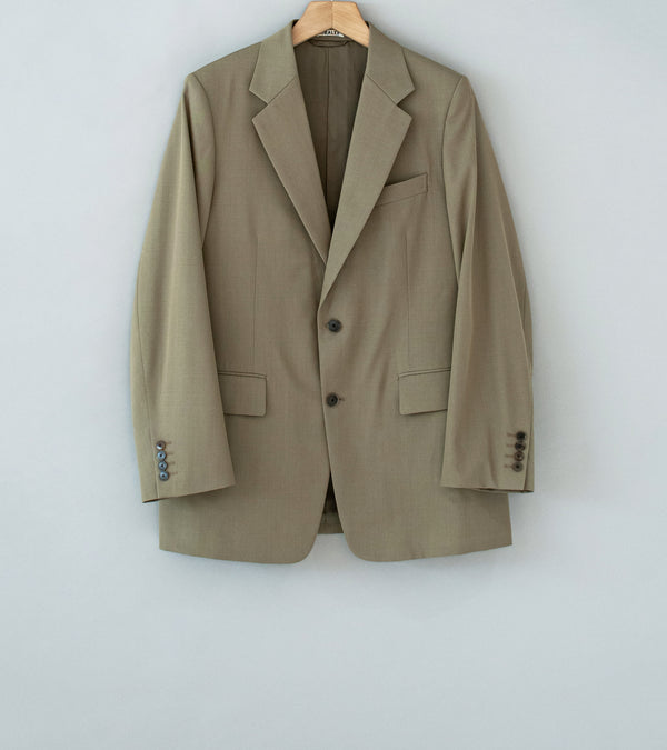 Auralee 'Light Wool Max Gabardine Jacket' (Khaki Chambray) – C'H'C'M'