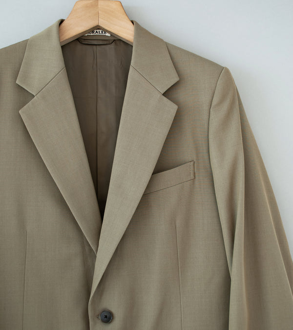Auralee 'Light Wool Max Gabardine Jacket' (Khaki Chambray) – C'H'C'M'