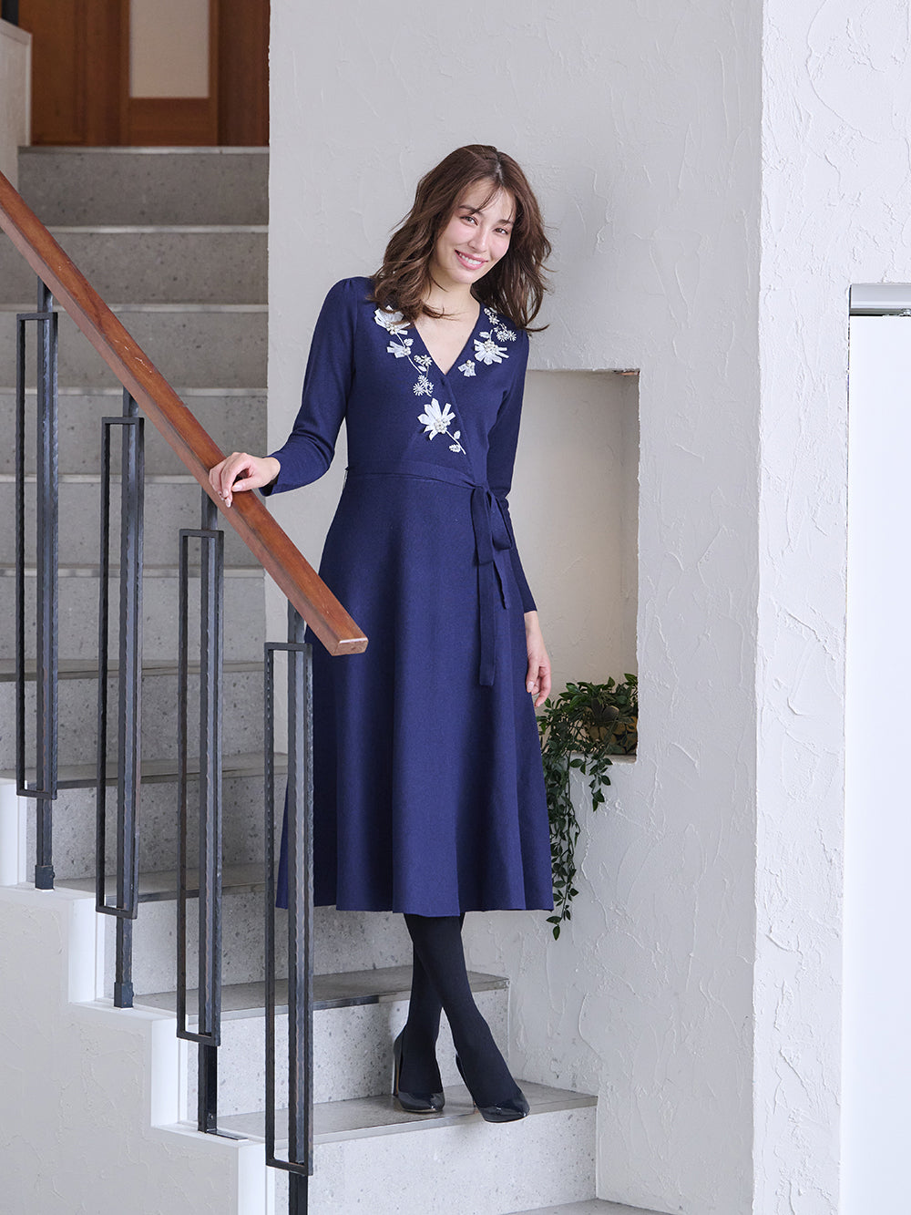 ノーブルカシュクールニットワンピース｜【公式】Chestyオンラインショップ