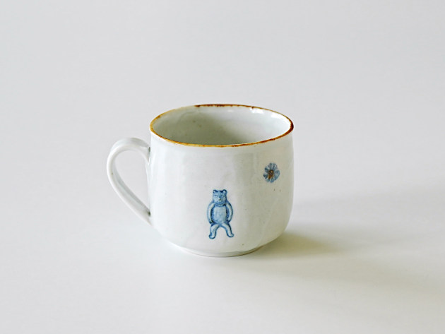 廣政毅 貼花熊文マグカップ