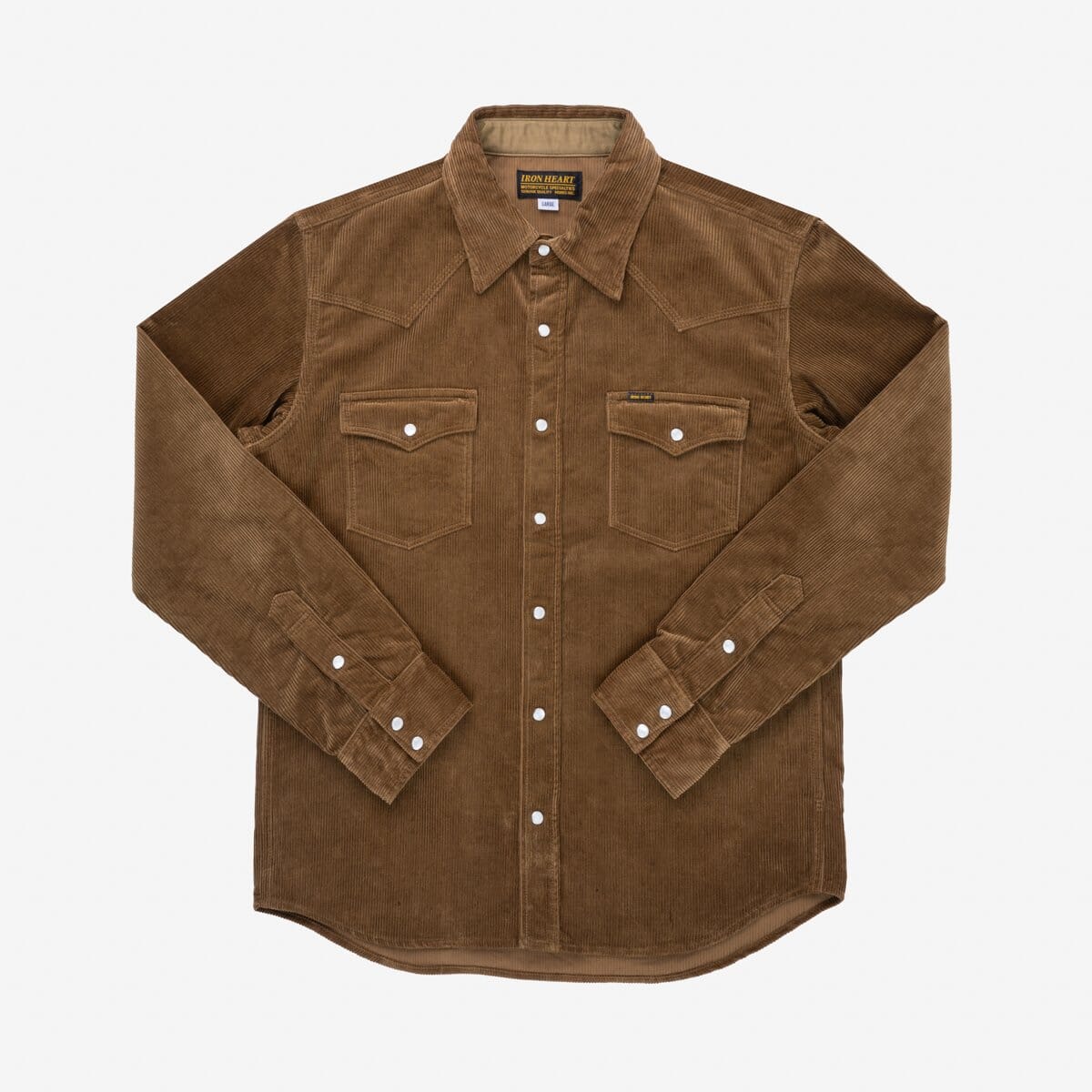 Iron Heart - IHSH-398-CAM - 11oz Corduroy Western Shirt - Camel