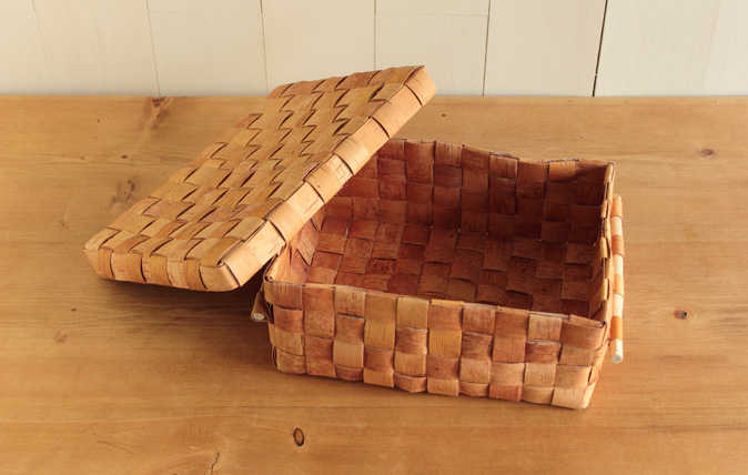 白樺かご/大きな蓋付きボックス COMFOTA 北欧雑貨店