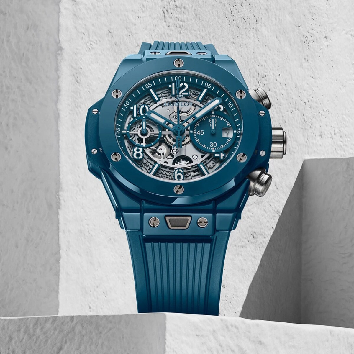 Hublot Big Bang Unico Petrol Blue Ceramic Watch 43mm 441.ES.5121