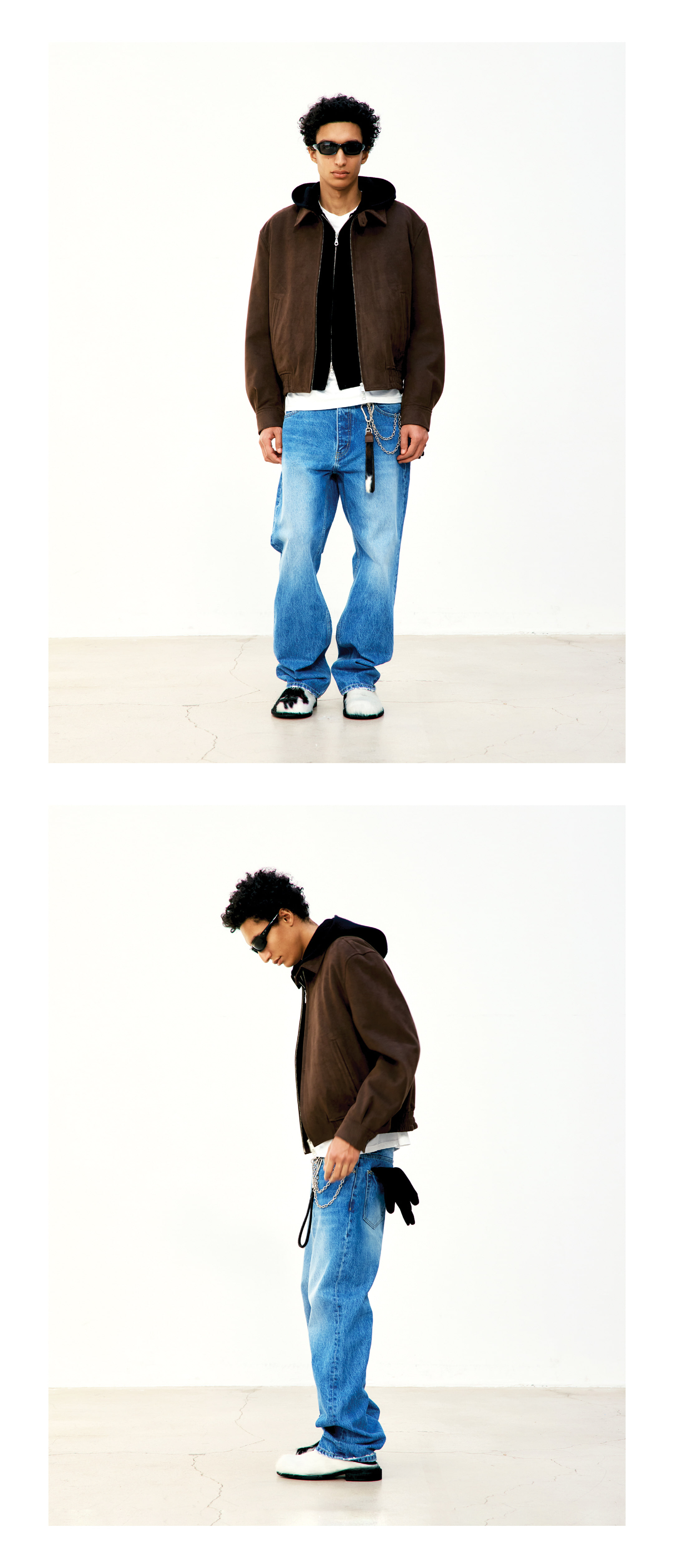 MUSINSA公式 | COOR キルティングフェイクスエードスイングトップ