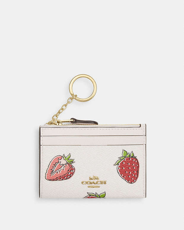 公式】コーチアウトレット | ミニ スキニー ID ケース・ストロベリー