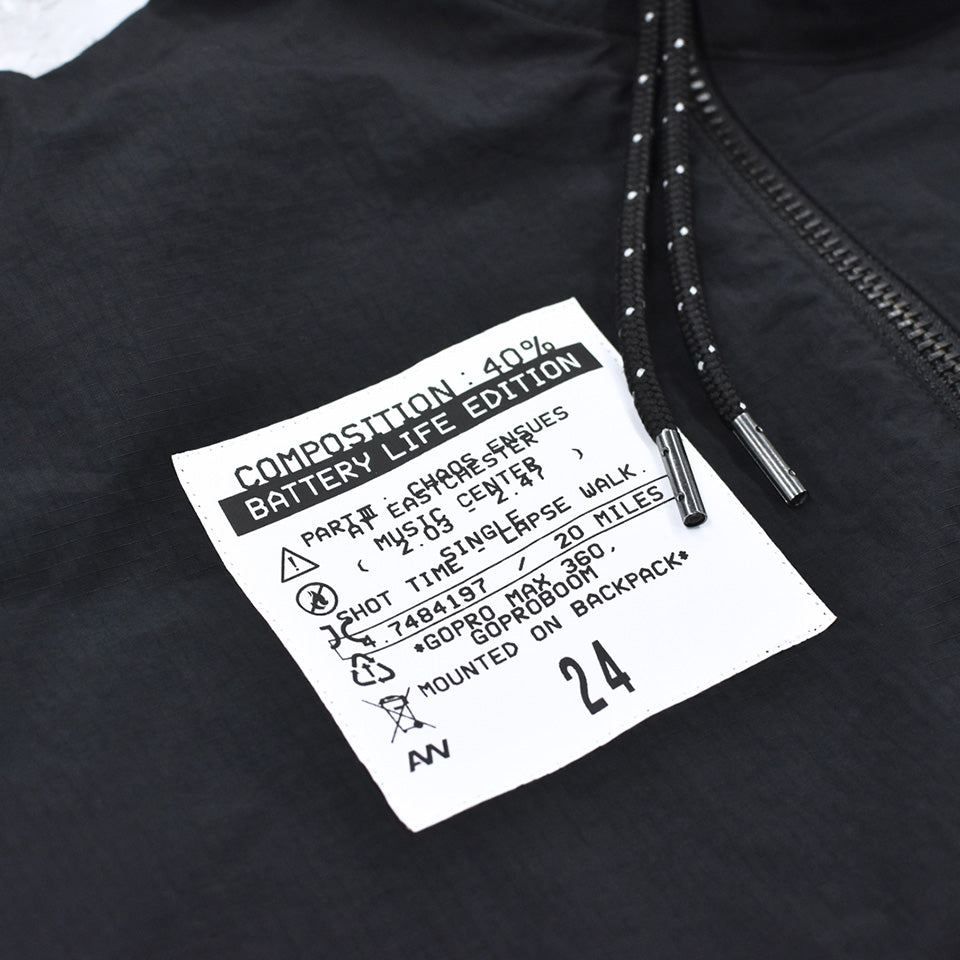 JUVENILE HALL ROLLCALL / 2096 CMP STD ANORAK - BLACK/GRITTER – COFFIN