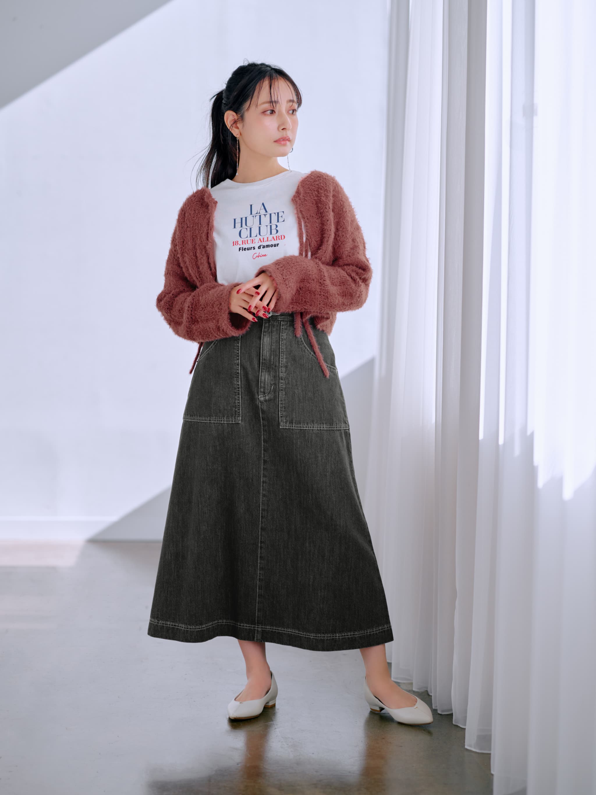 2wayフェザークロシェライクニット | 小柄・低身長女性向け