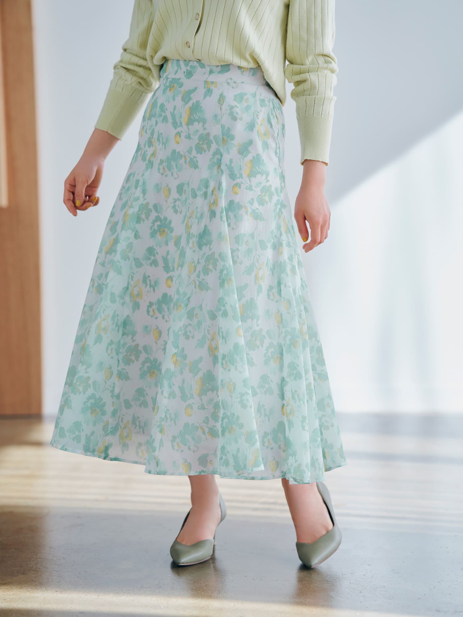 cohina シェードフラワーエスカルゴスカートregular シェードフラワー