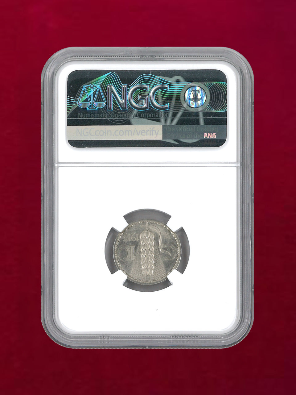 イタリア】10センティモ ニッケル貨 PAG-326 NICKEL PATTERN 1915R NGC