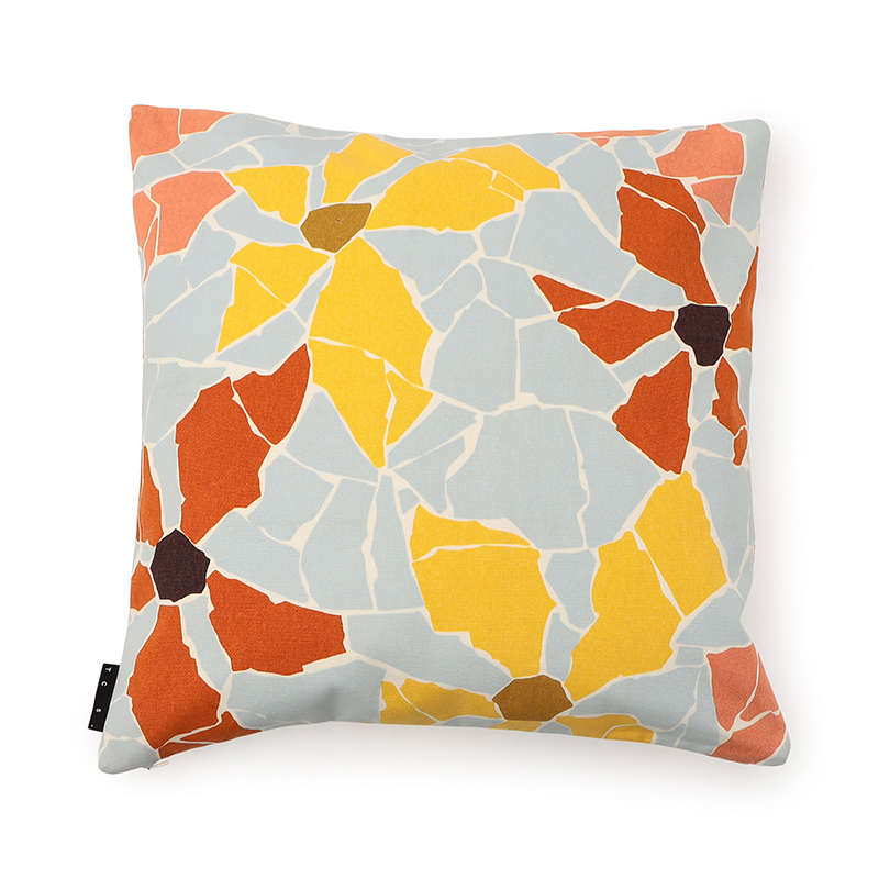 TCS チャーリーシェパード モザイク クッションカバー 50×50 ブルー