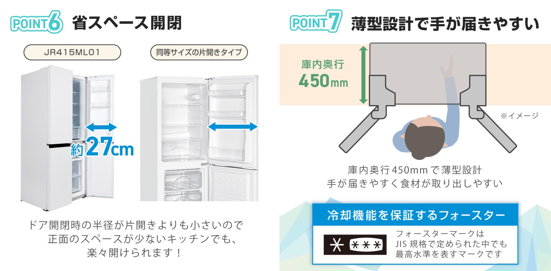 大容量415L、たくさんのケースとポケットでたっぷり保管＆LED