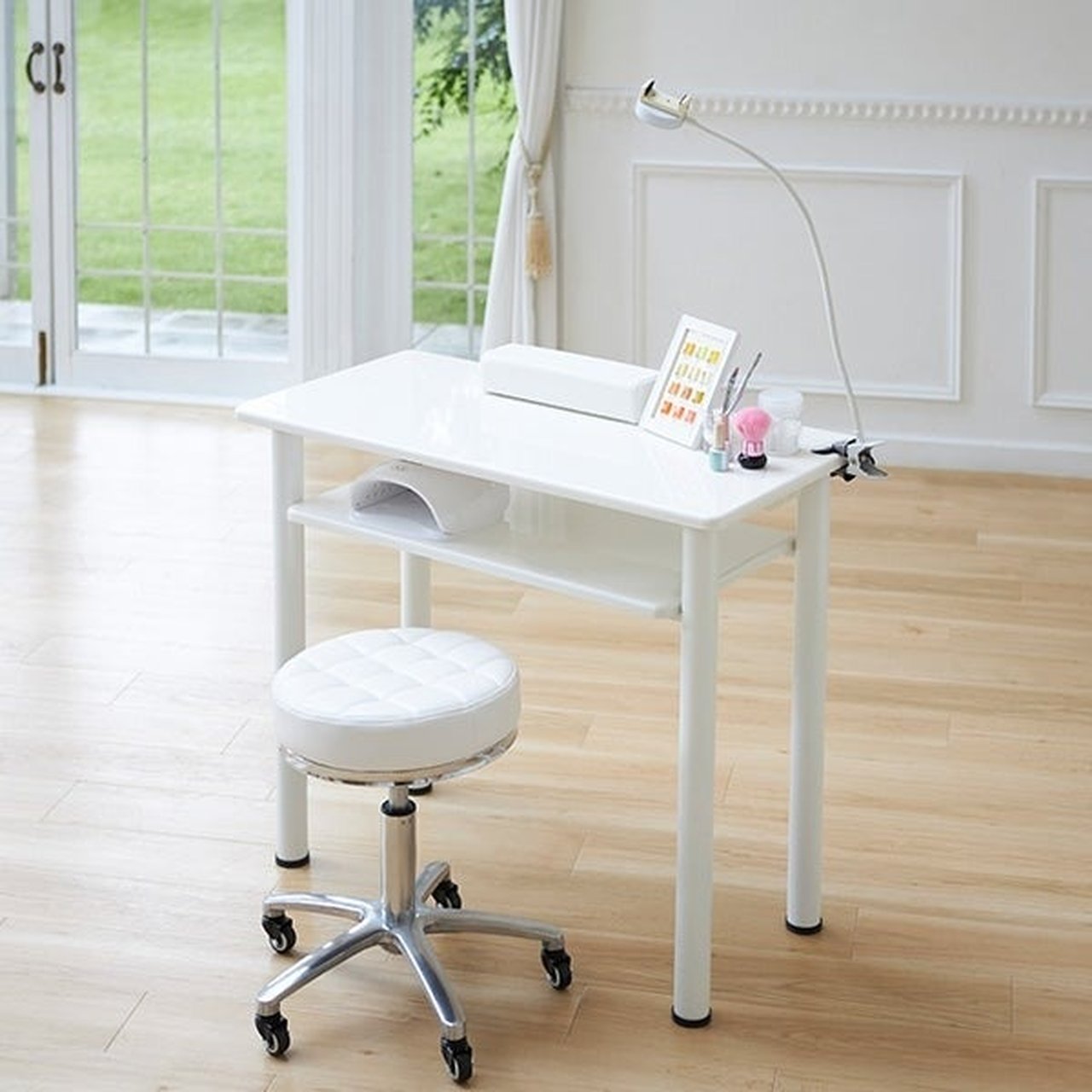 エトゥベラ] ネイルテーブル 幅90cm ホワイト | SevenBeauty | ネイル