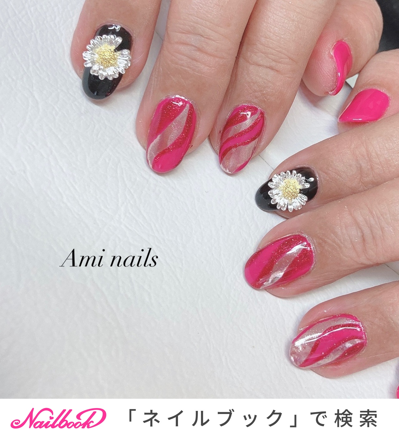 ピンク/ブラック/#g-dragonのネイルデザイン｜ネイルブック