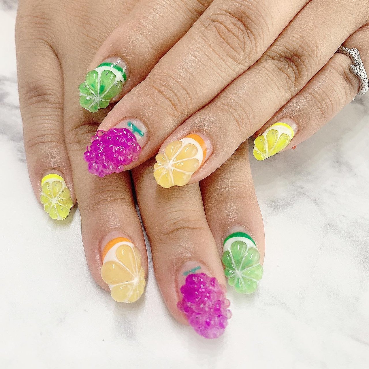 オールシーズン/ハンド/3D/トロピカル/フルーツ - Nail's.Kのネイル