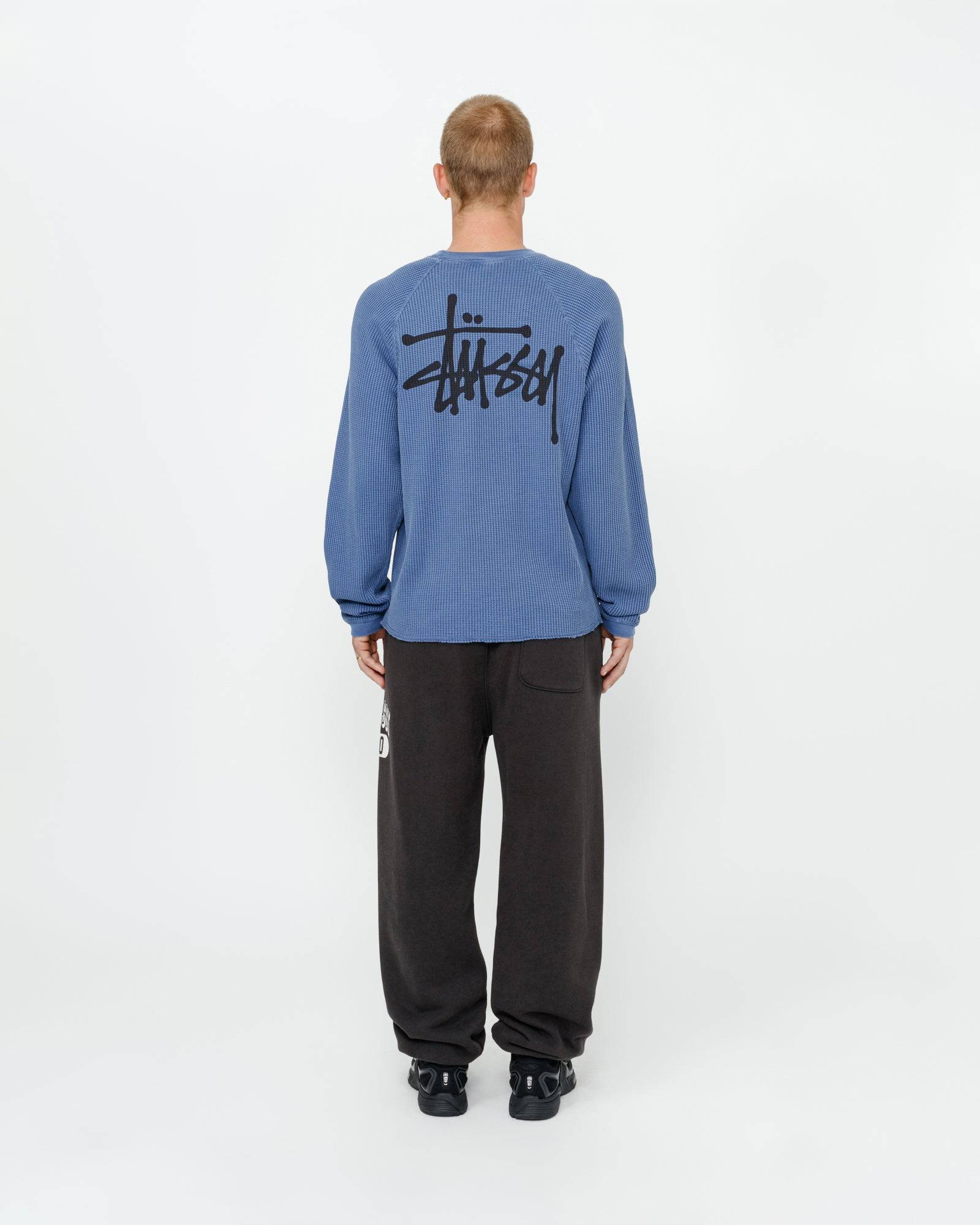 Stüssy Raglan Thermal LS Crew - Blue | Crowdless