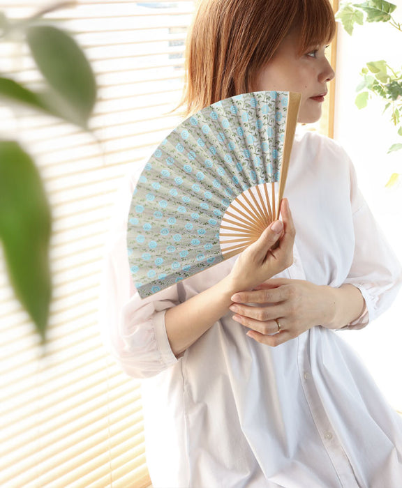 京都 尚雅堂 友禅 和紙 扇子 GARDEN [SGD-FAN-GARDEN] レディース 和柄