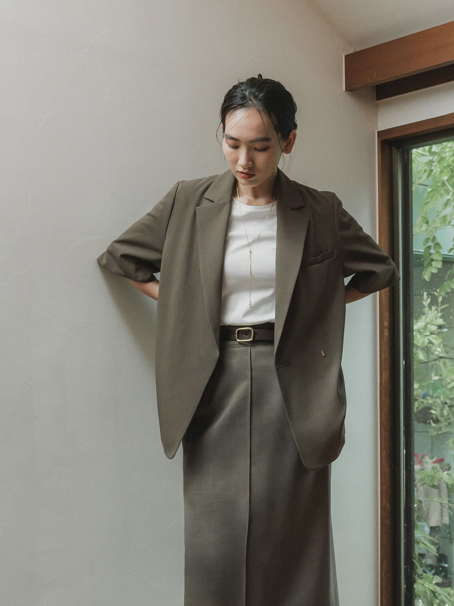 crewre online store / ボタンスタッズレザーベルト