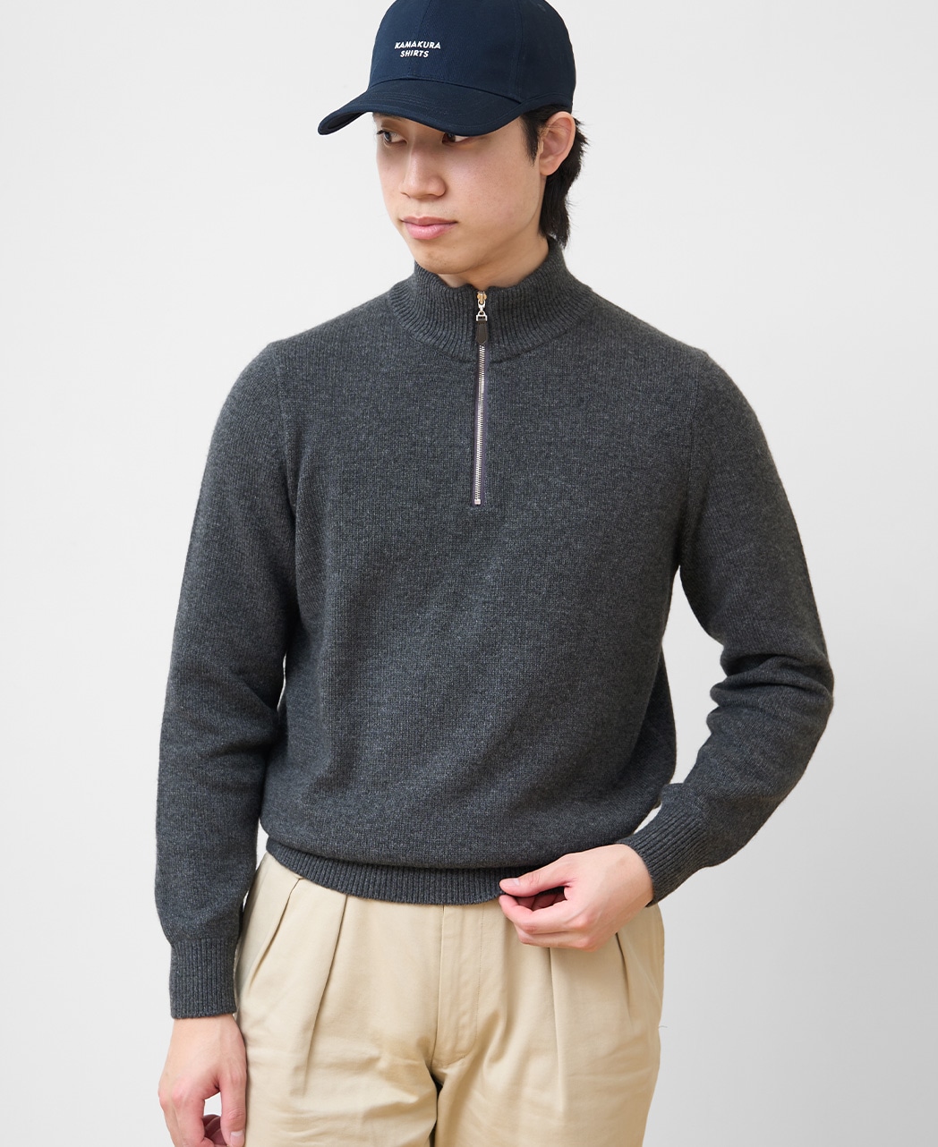 ジップアップセーター(46 パープル系): メンズ｜メーカーズシャツ鎌倉