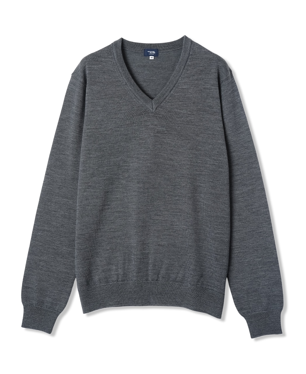 Vネックセーター(12ゲージ）(52 グレー系): メンズ｜メーカーズシャツ
