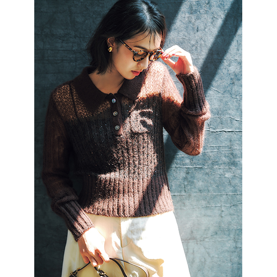 L'AUBE BLANC]スパンシアーポロニット | KOBUNSHA SELECT SHOP | [L