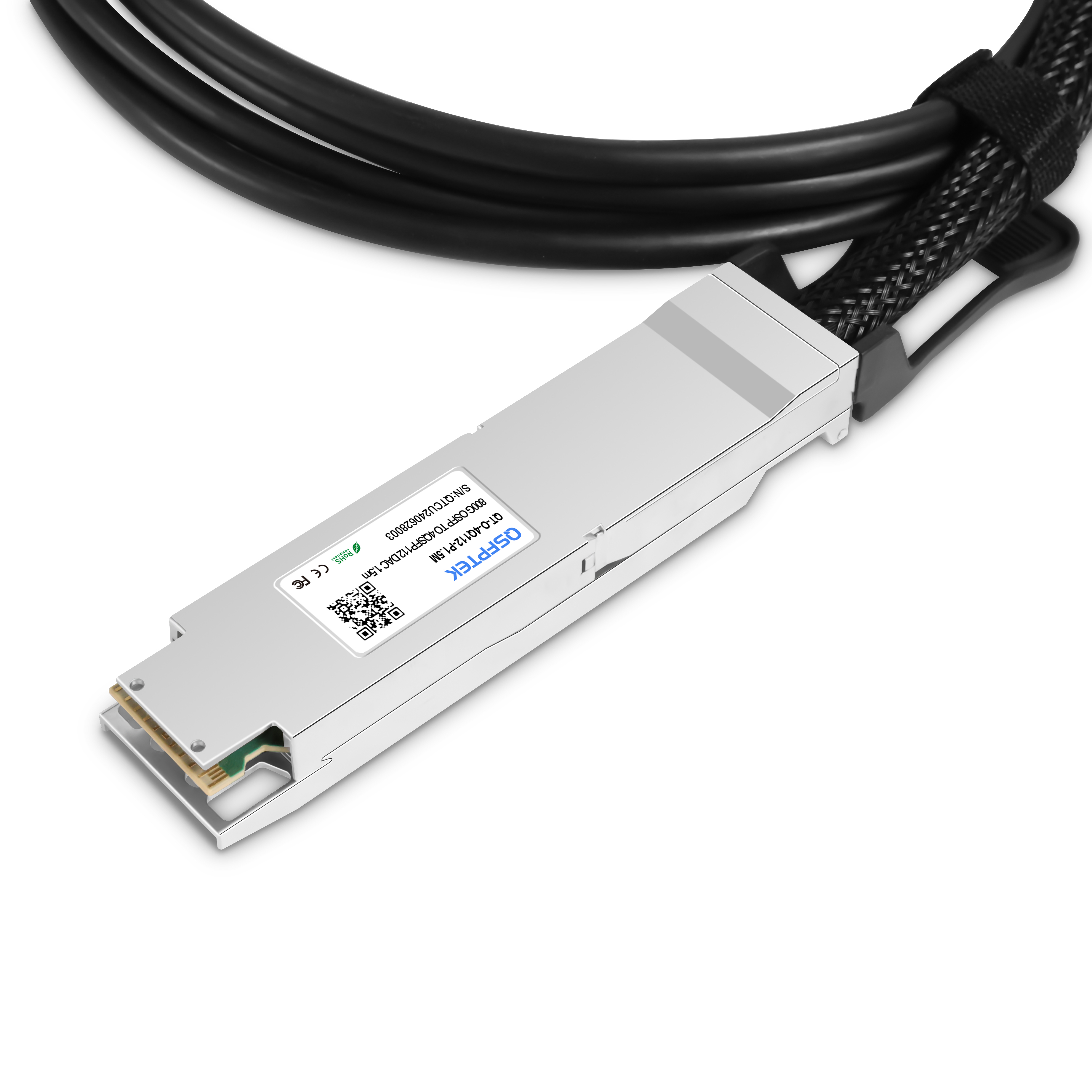 1.5m Nvidia互換 800G OSFP - 4x 200G QSFP112 パッシブTwinax DAC