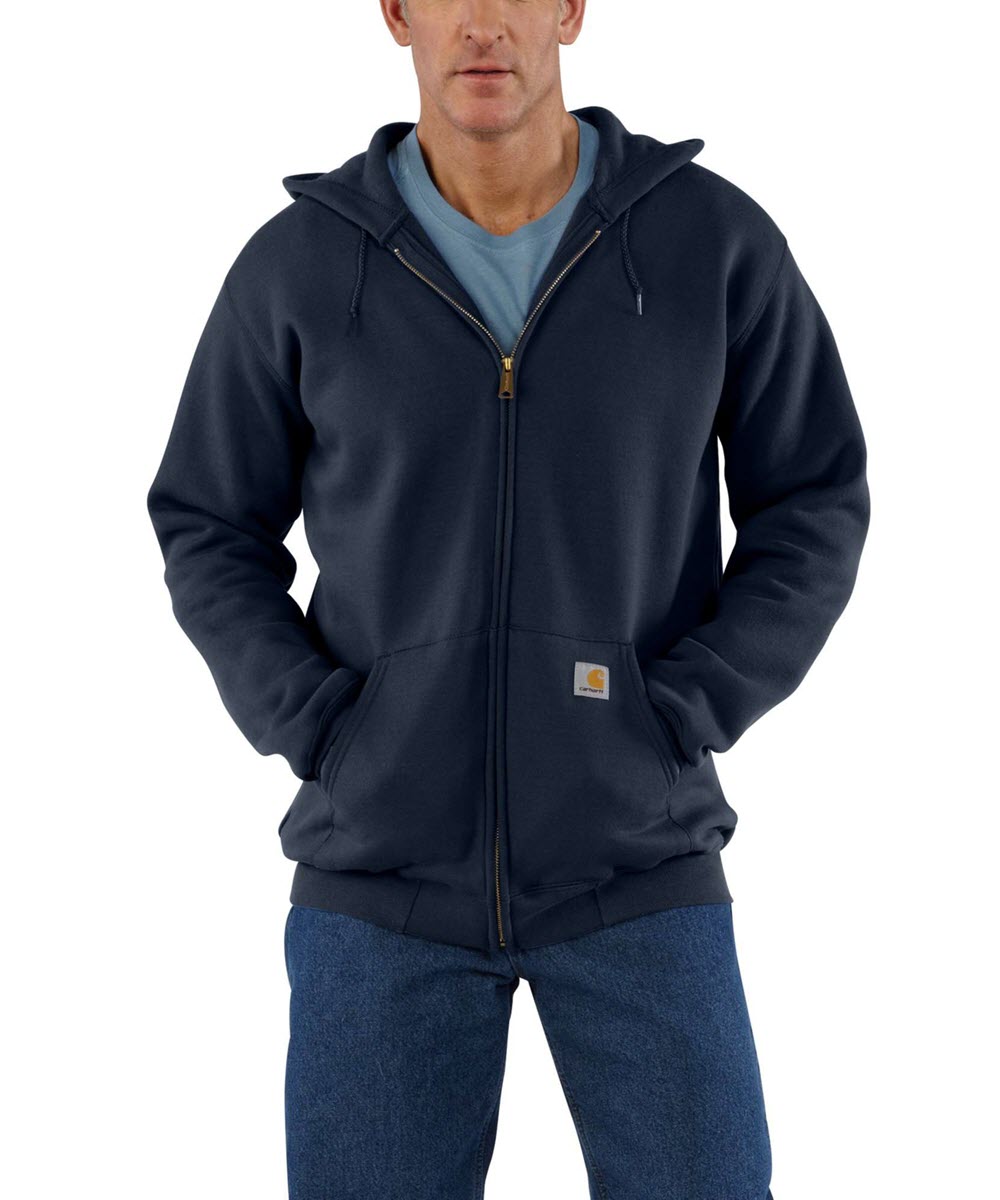Carhartt Men's Midweight Zipper Hooded Sweatshirt - New Navy