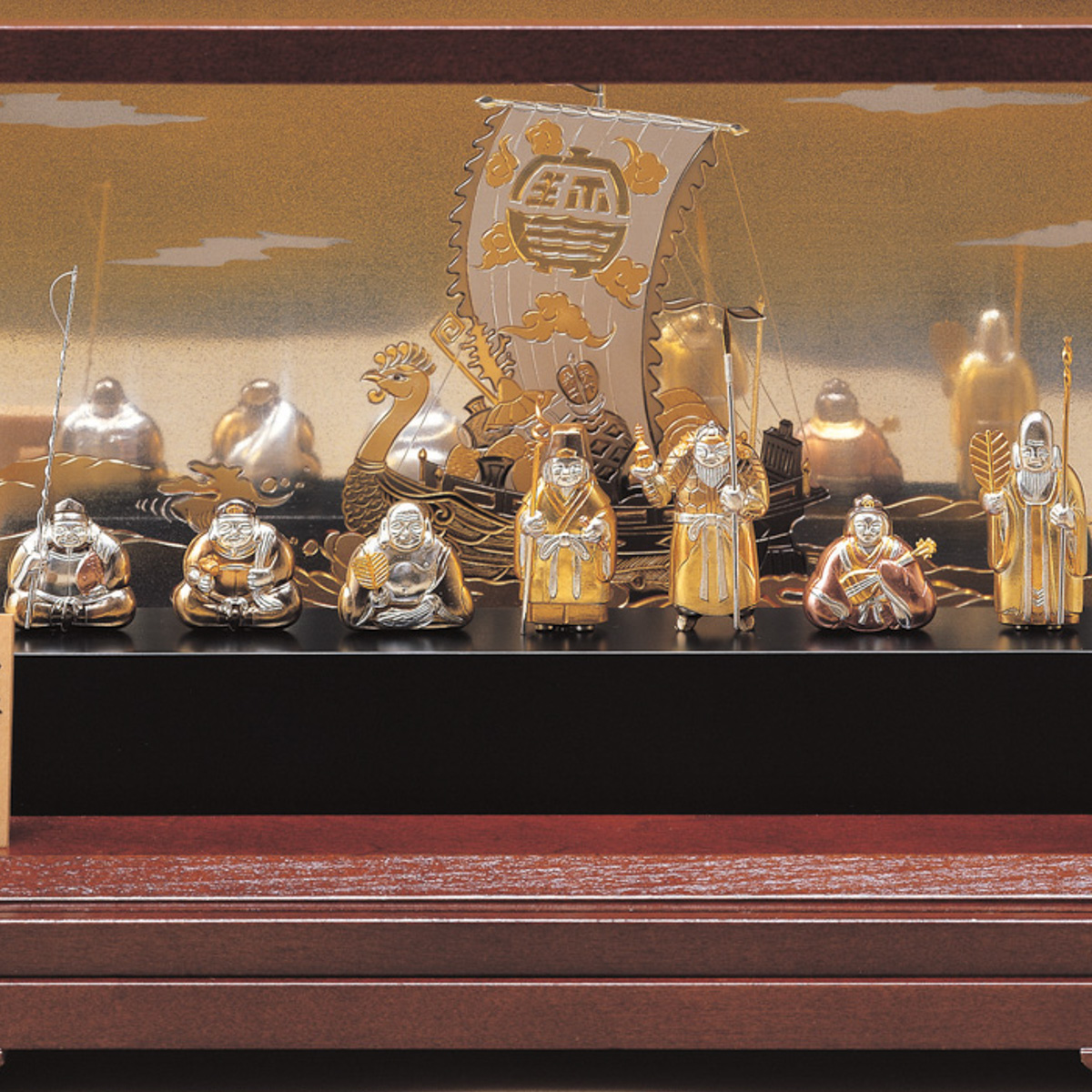 早い者勝ち！おめでたい 招福龍神 七福神のアンティーク彫刻 早い者