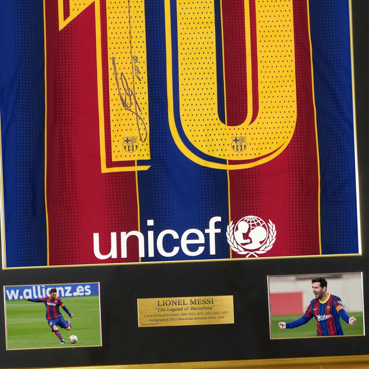 メモラビリア】メッシ直筆サイン入りバルセロナ2020-21ホームサッカー
