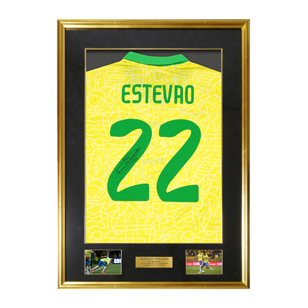 メモラビリア】エステバン直筆サイン入りブラジル代表2024ホーム