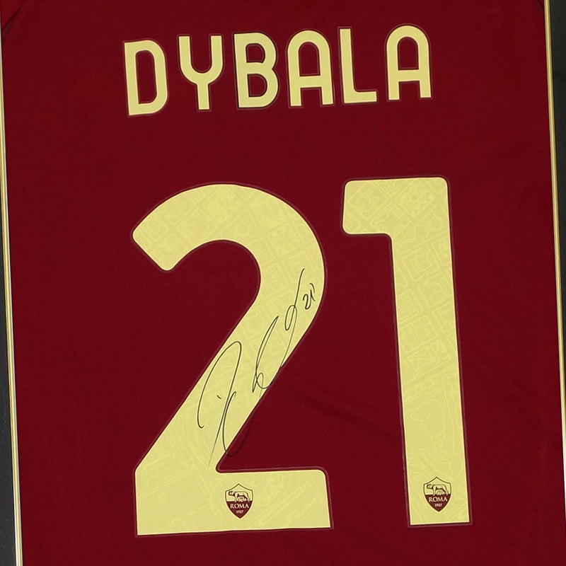 メモラビリア】ディバラ直筆サイン入りASローマ2024-25ホームサッカー