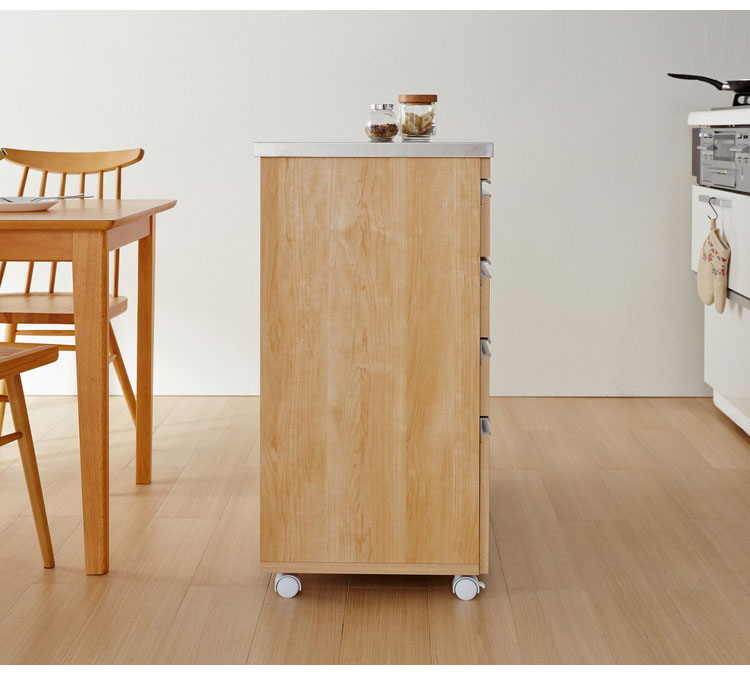 キッチンカウンター 間仕切り ステンレス天板 幅90 完成品 国産 背面