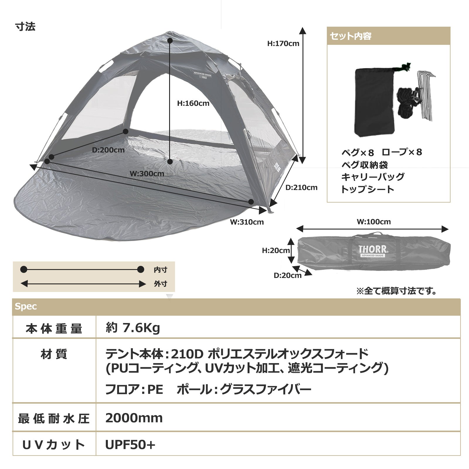 THORR テントシェード｜日よけ・簡単設営 – DoMake!ToolsStore