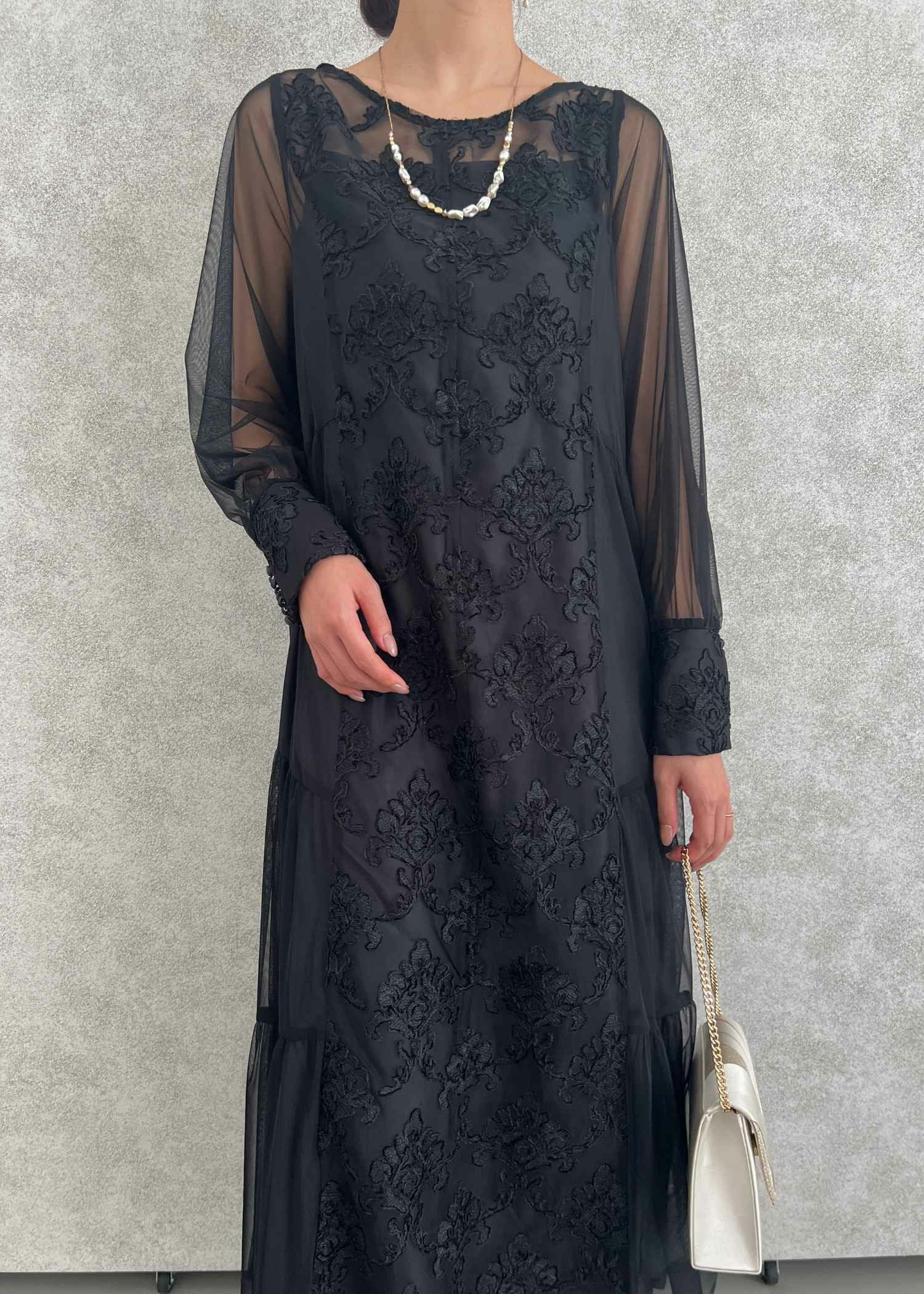 モールレースサイドティアードドレス｜DorryDoll