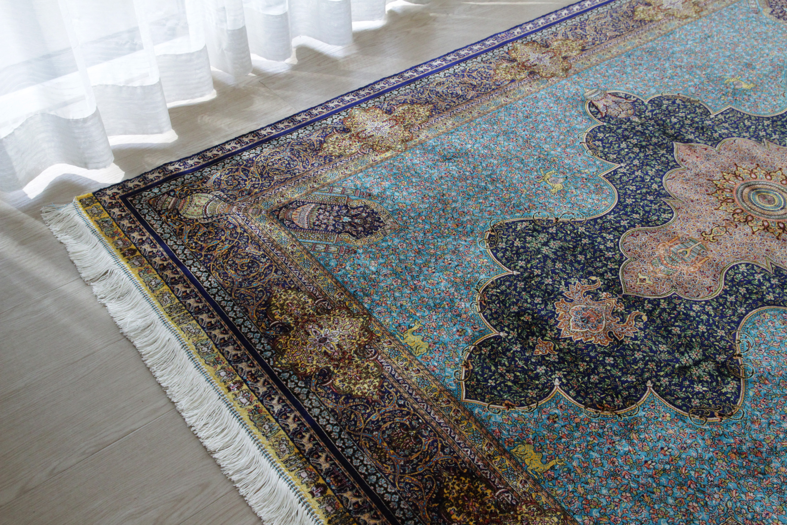 プレミアムアート（機械織りペルシャ絨毯）モダールシルク TMD-75533