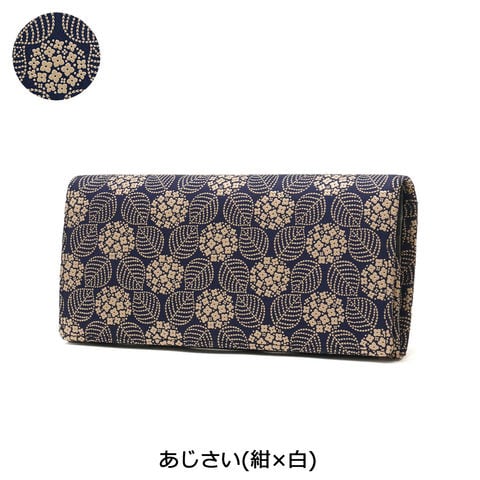 印傳屋 長財布 印伝 財布 インデンヤ INDEN-YA 束入Q 本革 革 かぶせ