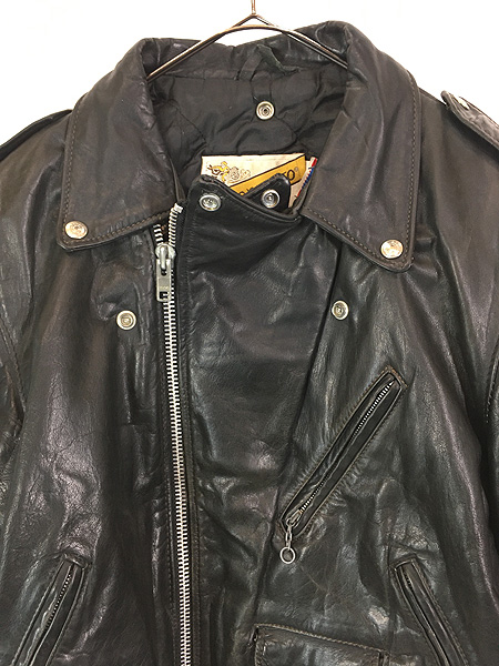 古着 80s USA製 Schott Bros 「Perfecto」 115 パデッド 本革 レザー