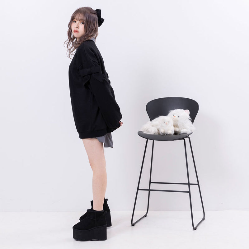 ショルダーリボンスウェットワンピース – レディースファッション通販