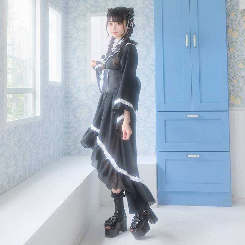 はしごレースフリルロリータ浴衣 – レディースファッション通販の夢